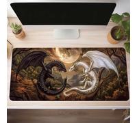 Dragon Gaming Mouse Mat Black Large Mouse Pad 600x300x3mm XXL Mousepad Desk Mat Improved Precision and Speed Rubber Base for Stable Grip on Smooth Surfaces Table Pad PjY5415 Q-T
