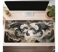 Dragon Gaming Mouse Mat Black Large Mouse Pad 900x400x3 mm XXL Mousepad Desk Mat Improved Precision and Speed Rubber Base for Stable Grip on Smooth Surfaces Table Pad PjY5399 1-0