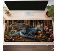 Dragon Gaming Mouse Mat Blue Large Mouse Pad 1000x400x3 mm XXL Mousepad Desk Mat Improved Precision and Speed Rubber Base for Stable Grip on Smooth Surfaces Table Pad PjY14793 C-Y