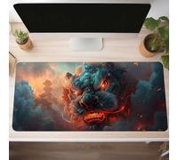 Dragon Gaming Mouse Mat Green Large Mouse Pad 1000x500x3mm XXL Mousepad Desk Mat Improved Precision and Speed Rubber Base for Stable Grip on Smooth Surfaces Table Pad PjY8885 4-R