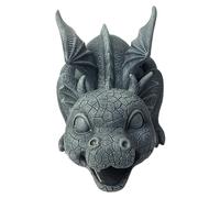 Dragon Garden Statue, Dragon Fountain Resin Pond Spouting Garden Statue Weather Resistant Realistic Water Spray Cute Ornaments for Yard Park Courtyard Pond Pool