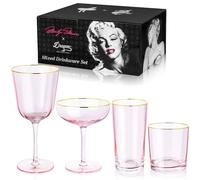 Dragon Glassware x Marilyn Monroe Pink Drinkware Gift Set of 4