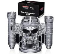 Dragon Glassware x Masters of the Universe Castle Grayskull Tankard, 16 oz | Stainless Steel Inner, Resin Outer Sculpt; Official Masters of the Universe 2026 Movie Stein