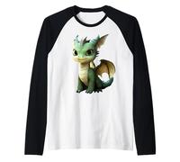 Dragon Green Little Baby Dragons Love Cute Dragon Raglan Baseball Tee