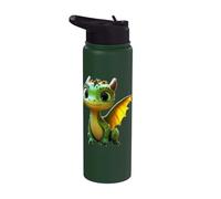 Dragon Green Little Baby Dragons Love Cute Dragon Stainless Steel Insulated Water Bottle