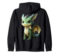 Dragon Green Little Baby Dragons Love Cute Dragon Zip Hoodie