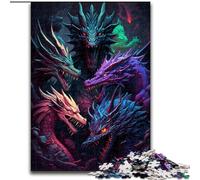 Dragon Group Puzzles for Adults Teens 1000pc Puzzle, Decompressing Intellectual Educational Toy Educational Game for Birthday, Chrismas (50x75cm)