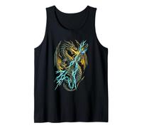 Dragon Guitar Fire Lightning Heavy Metal Rock Music Graphic Tank Top