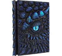 Dragon Hardcover Sculpture Journal, Resin Engraving Notebook , Antique Handmade Dragon Eye Polystone Blank Craft Writing Sketch Notebook Daily Notepad, Home Ornament Artistic Fantasy Decoration