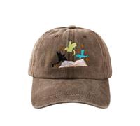 Dragon Hat - Dragon Gifts for Women, Embroidered Adjustable Cap for Lovers, Fourth Wing Gifts, Fourth Wing Merch, Funny Hats with Hand Embroidery, Outdoor Sports Hat for Running Golf Travel (coffee)