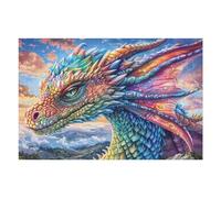 Dragon Head Cloud Mountain Fantasy Wild Nature 1000 Piece Jigsaw Puzzle for All Ages Jigsaw Festive Gift Idea Family Bonding Activity Whimsical Design Stress Relief Home Decor 1000 PCS