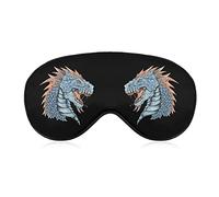 Dragon Head Eye Mask for Sleeping Blackout Night Blindfold with Adjustable Strap for Men Women Travel Yoga Nap