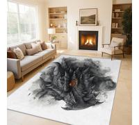 Dragon Head Floor Mat 50x80 cm, Evil Dragon Rugs for Living Room Bedroom, Washable Non Slip Area Rugs, Pattern Small Carpet, Home Decor C&J57