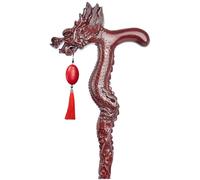 Dragon Head Hand-carved Walking Stick, Solid Wood Sturdy Hiking Stick, Anti-slip Practical Crutch For The Elderly, Multiple Heights Available