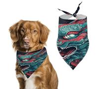 Dragon Head Pattern Spring Summer Dog Bandanas Soft, Dog Scarf Washable Triangle, Pet Bandana Cute Outdoor Accessories for Small Dogs Cat Pet
