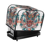 Dragon head pattern Toaster Cover 2 Slice, Waterproof Bread Machine Covers with Pockets Universal Size Kitchen Small Appliance Cover with Handle, Dust and Fingerprint Protection