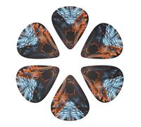 Dragon Head Sculpture Art Guitar Picks 6 Pack Thin Medium Heavy Thickness Guitars Pick For Acoustic Electric Guitar Ukulele Bass 0.96mm