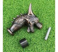 Dragon Head Walking Stick Handle - Antique Bronze Gothic Cane Topper (11cm)