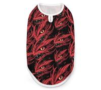 Dragon Heads Cute Printed Dog Shirt Clothes Lightweight Sleeveless Pet Tank Top for Small Medium Large Pets