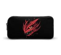 Dragon Heads Large Capacity Pencil Case Zipper Office Storage Pouch Multifunctional Makeup Bag for Travel 22 * 12 * 5cm