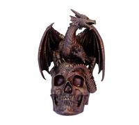 Dragon Heads Skull Skeleton Bones Fossil Throne Chair Desktop Figurine Or Paperweight for Medieval Fans Fantasy Decor