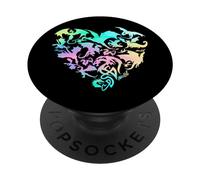 Dragon Heart Just a Girl Who Loves Dragons Valentine Girls PopSockets Adhesive PopGrip