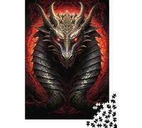 Dragon Hell Portrait Adult 1000-Piece Jigsaw Puzzle, 52x38cm/1000pcs, for Progress Whenever Time Allows; Clean White Card Pieces for Sorting