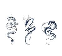 Dragon Herbal Juice Tattoo Sticker Arm Waist Waterproof Tattoo