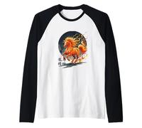 Dragon Horse Spirit Raglan Baseball Tee
