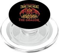 Dragon If you can't take the heat do not poke the dragon PopSockets PopGrip for MagSafe