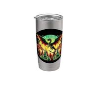 Dragon in Enchanted Forest Fantasy Creature Design Stainless Steel Insulated Tumbler