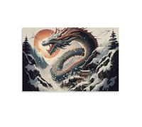 Dragon in Snowy Mountain,Adult Jigsaw Puzzle 1000 Pieces,Educational Games, Brain Challenges, Jigsaw Puzzles for Adults and Kids,38x52cm