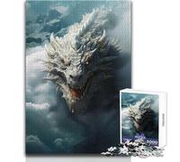 Dragon in The Clouds Jigsaw for Adults 1000 Pieces Focus Building Educational Activity for Festive Occasions Size 38x52cm