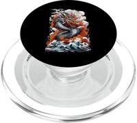 Dragon In The Ocean With Smoke PopSockets PopGrip for MagSafe