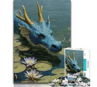Dragon in The River Puzzles 1000 Pieces for Adults,for Educational Game Challenge Toy for Is Ideal As A Gift for The Whole Family (38x26cm)