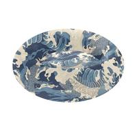 Dragon in Waves Pet Dog Beds Donut Cuddler fluffier Cat Cave Bed for Medium Size Pets Sleeping