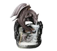 Dragon Incense Burner - Dragon Incense Burner | Backflow Incense Burner | Backflow Incense Burner | Ceramic Backflow Incense Holder | Dragon Statue for Bedroom, Office, Meditation Room