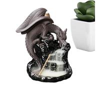 Dragon Incense Burner, Dragon Incense Holder | 20 Incense Cones, Ceramic Incense Waterfall - Aromatherapy Dragon Water Fountain for Spa Yoga, Yoga Room, Temple House Decoration