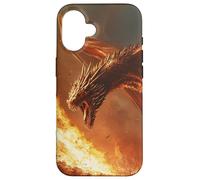 Dragon Inferno The Wrath of the Fiery Fire Medieval Fantasy Case for iPhone 16
