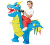 Dragon Inflatable Disguise for Children | Size 120 to 150 cm | Made of highly resistant polyester - Pleasant to wear | Inflating System Included | OriginalCup®