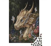 Dragon Inlaid with Gems Puzzle 38x26cm/1000pcs Erwachsene Little Fairy Puzzle,Home Decor
