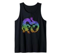 Dragon Japanese Chinese Colorful Splatter Design Tank Top
