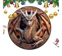 Dragon Jigsaw Puzzle for Adults, 150 Pieces Mechanical Dragon Construction with Vision | Jigsaw Puzzle for Adults, Unique Shaped Wooden Objects for Christmas Birthday, New Year