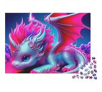Dragon Jigsaw Puzzle Magic Dragon 1000 Pieces 100% Recycled Board Premium for Adults 12+ Family Game Decoration 38x26cm/1000pcs