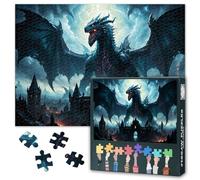 Dragon Jigsaw Puzzles 1000 Pieces, Fantasy Wild Animals Puzzles for Adults 1000 Pieces, Challenging Puzzle Perfect for Game Nights, Finished Jigsaw Puzzle Size 50x70cm