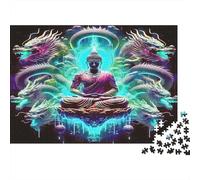 Dragon Jigsaw Puzzles 1000 Pieces Recycled Material Buddha Adult Jigsaws Developing Children‘s Intelligence Parent Child Game Activity 38x26cm/1000pcs
