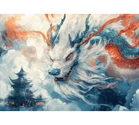 dragon Jigsaw Puzzles for Adults 120 piece Impossible Puzzle Educational Games, Complete the Curiosity, Exercise of the Capacity Space Thinking, Fun Iq Smart Games, Gifts Teenage Boys 14+ Years I-2