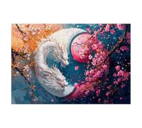 Dragon Jigsaw Puzzles for Adults 5000 Piece Jigsaw Puzzles for Adults Flower 156x105cm, Classic Educational Games Decompression, Challenging Game for Families Beautiful Home Decor Gifts for Men I-24