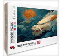 Dragon Jigsaw Puzzles for Adults 5000 Piece, Wooden Jigsaw Puzzles Cloud 61x41in, for Adults or Families, Pieces Parts Fit Together Tightly, Decompression and Wall Decor, for Teenagers Aged 14, 4-3353
