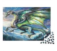 Dragon Jigsaw Puzzles Mountains And Dense Forests Challenge Toy Educational Games Home Decoration for Adults& Teenager Age 14 Years Up 1000pcs (75x50cm)